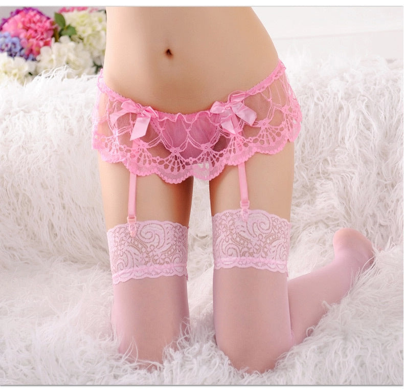10 Sets Sexy embroidered sheer lace suspender stockings, Wholesale.